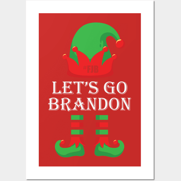 le'ts go brandon! christmas style Wall Art by FunSillyShop